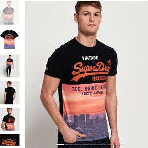 Superdry Shirt Shop Panel All Over Print T-Shirt NWT 2XL
